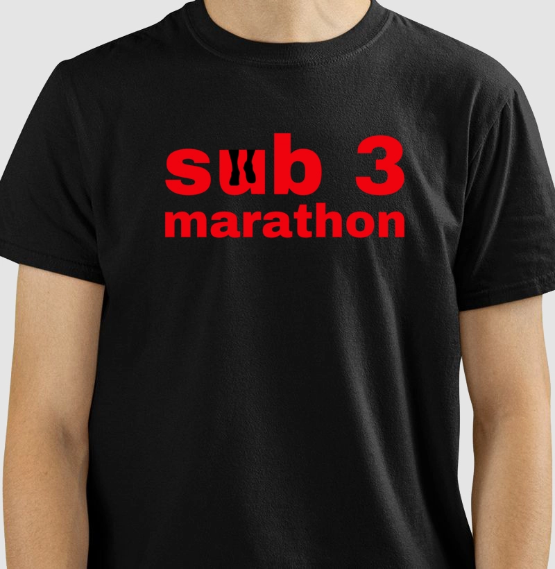 Camiseta sub 3 h - Maratona