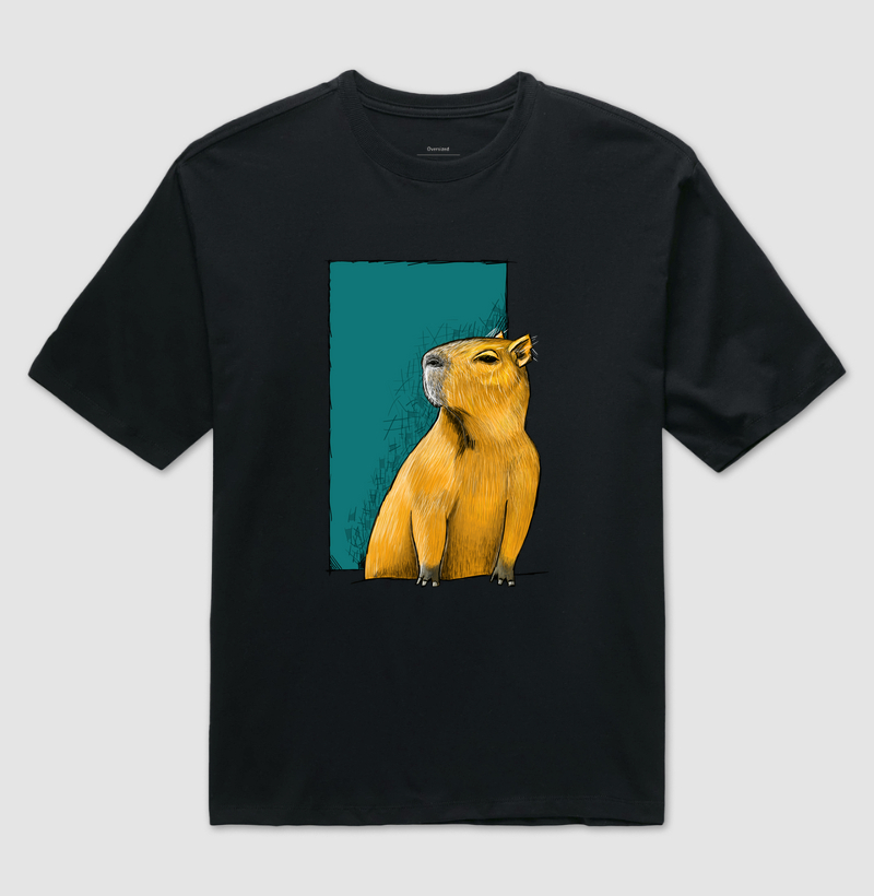 Camiseta Oversized Capivara