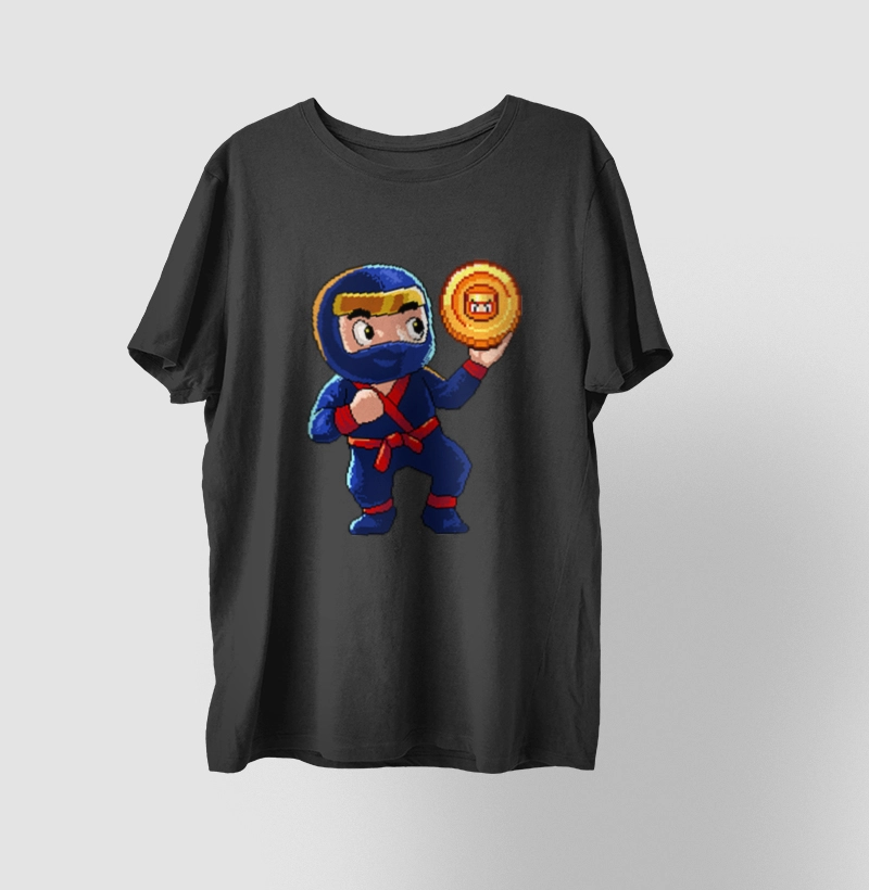 T Shirt Bomb Crypto Pixel Preta