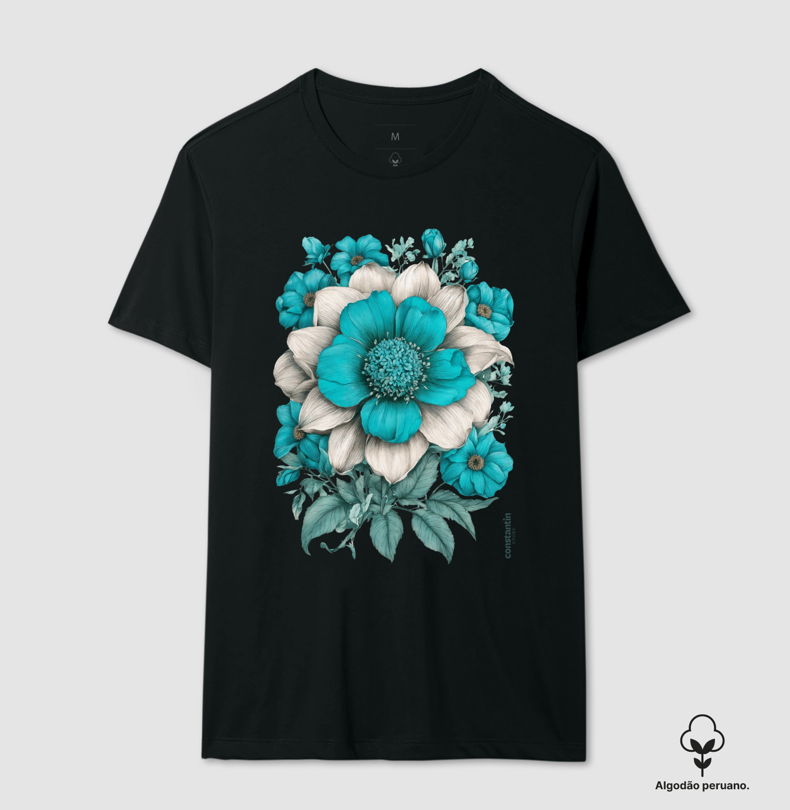 Flor turquesa realista