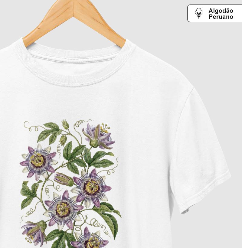 Camiseta Premium Flor de Maracujá | Coleção Aquarela Nativa