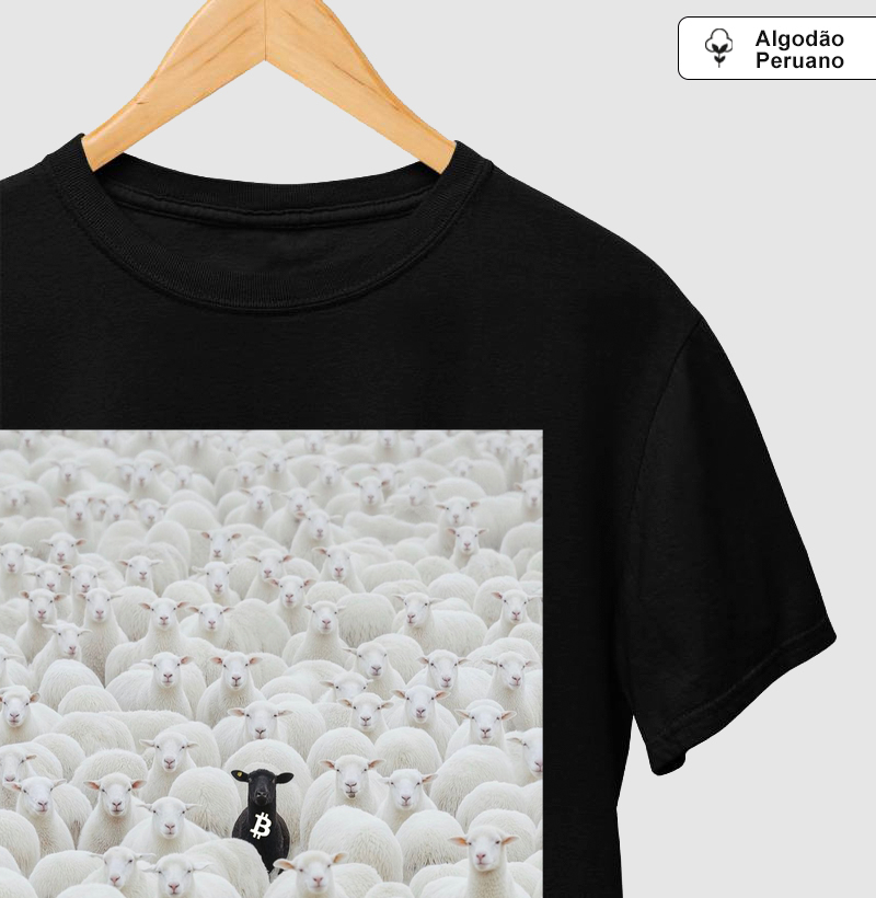 Camiseta Premium Ovelha Negra Bitcoin