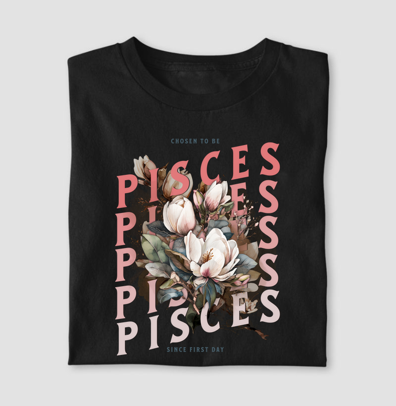 Camiseta Signos PEIXES - PISCES FLOWER