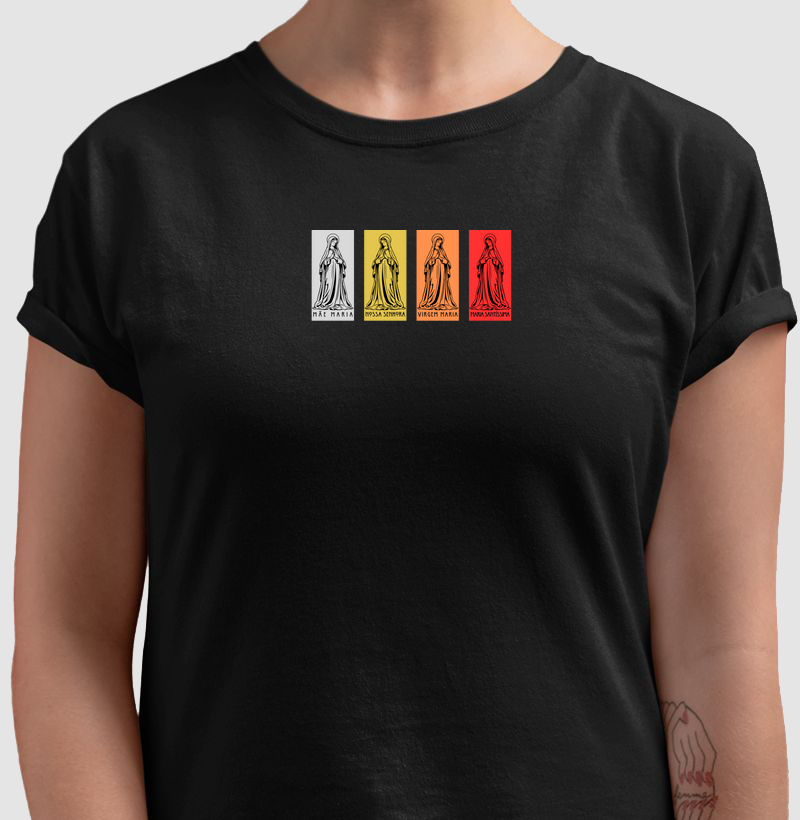 Camiseta Marias Preta Feminina