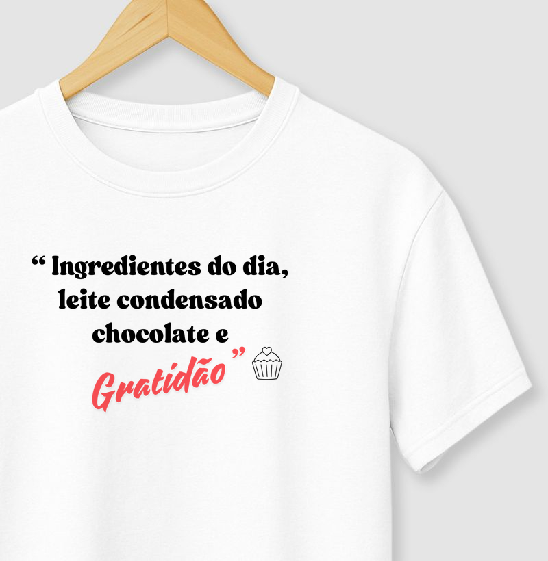 T-shirt ingredientes do dia...