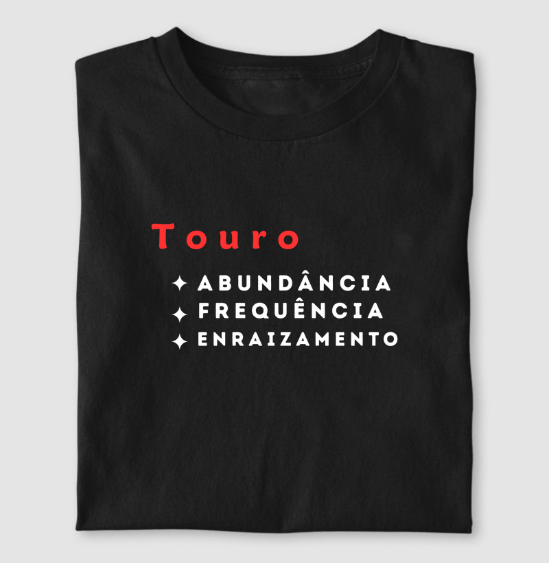 Camiseta Touro — Abundância • Frequência • Enraizamento