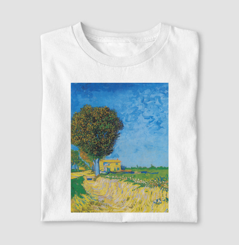 Vincent van Gogh's Avenue at Arles with houses