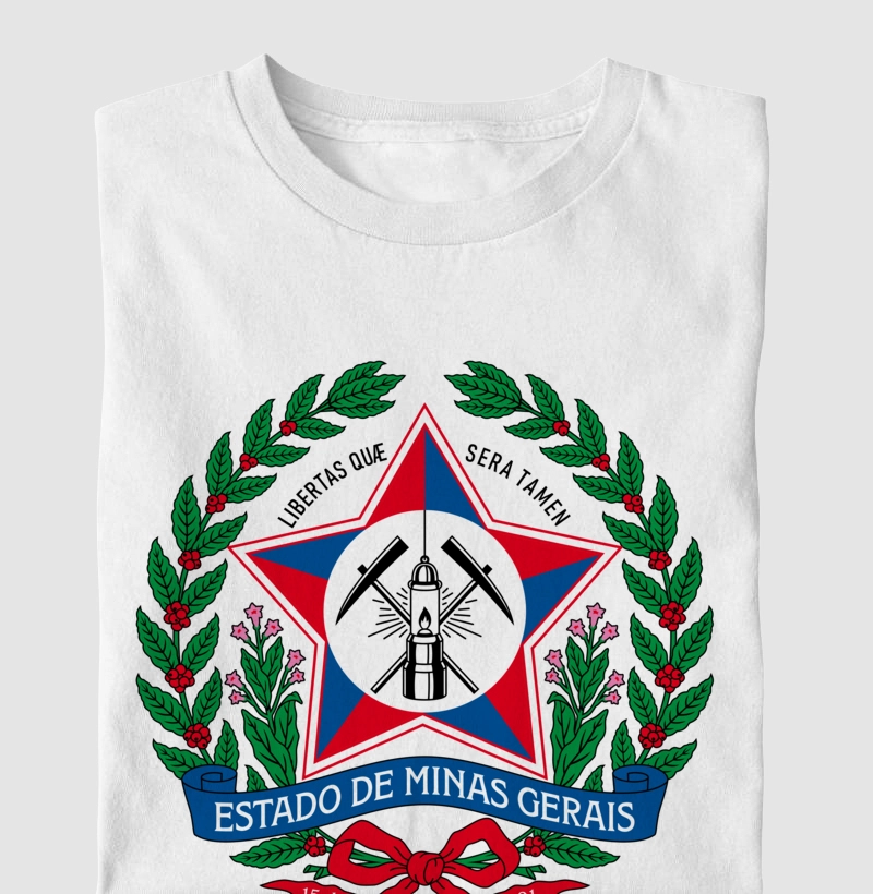 CAMISETA "BRASÃO DE MINAS" - Coleção Estados Brasileiros