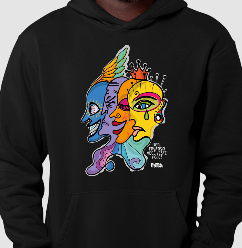 MOLETOM HOODIE SLIM "DIA" / MÁSCARAS