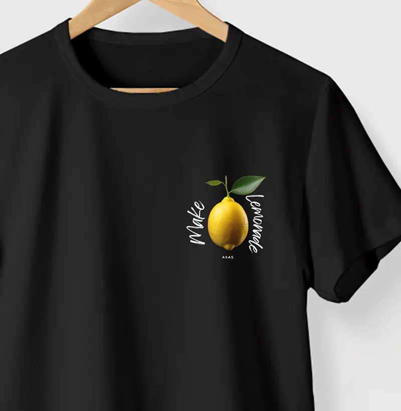 Camiseta MAKE LEMONADE 1 - PRETA - (100% ALGODÃO)