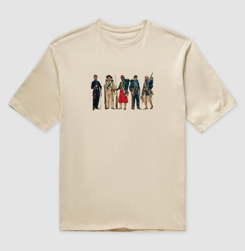 Camiseta Voluntários da Pátria - Uniformes de Campanha (Guerra do Paraguai, 1865–1870)