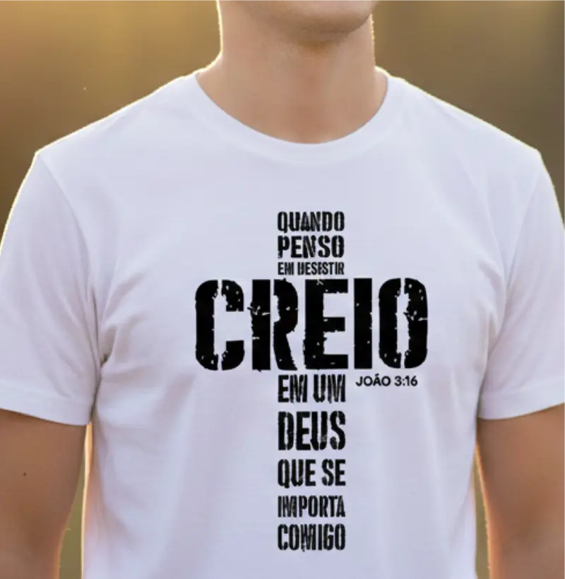 Camiseta cruz creio