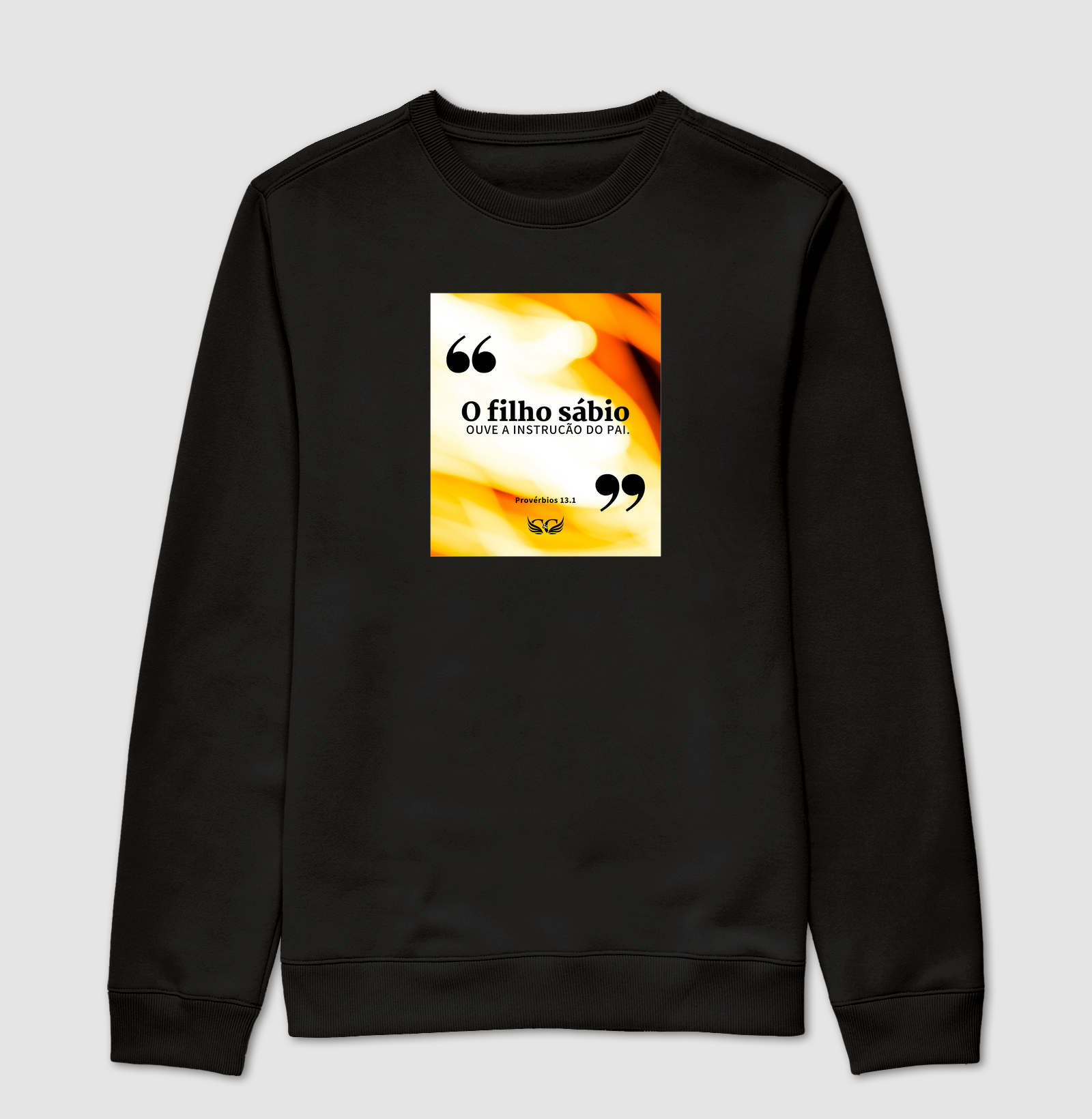 Camiseta Personalizada O filho sábio ouve a instrução do pai. Pv 13.1