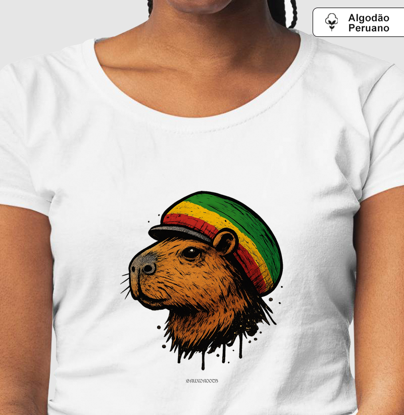 Camiseta Algodão Peruano Capivara Roots