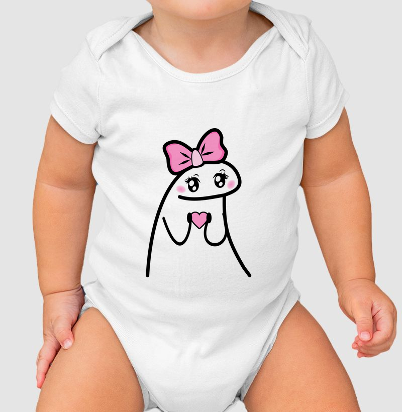 Flork coração rosa