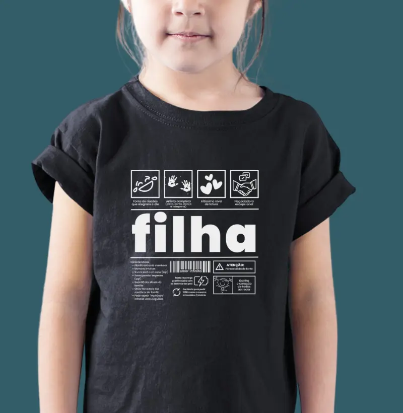Rótulo de Filha (infantil)