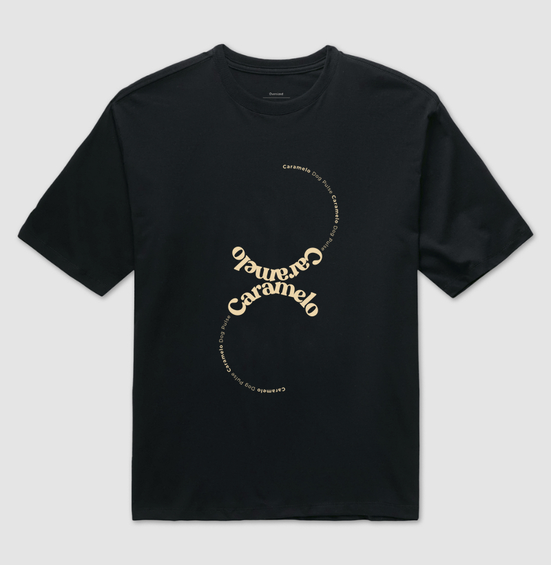 Camiseta Oversized Dog Pulse – Caramelo Clássico