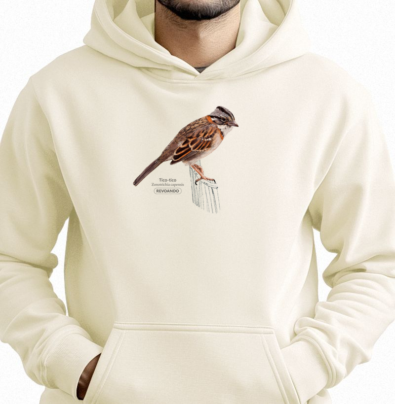 Aves do Brasil - Tico-tico - Moletom Hoodie