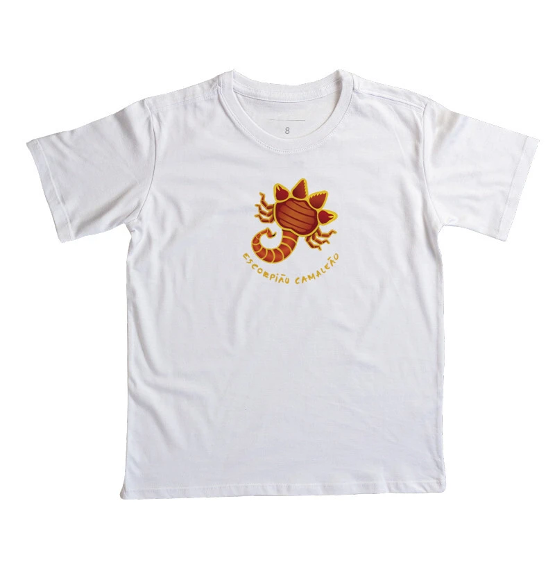 Camiseta Infantil Camaleão Signos - Escorpião
