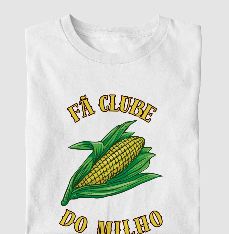 CAMISETA "FÃ CLUBE DO MILHO" - Coleção Cultura Alimentar Brasileira