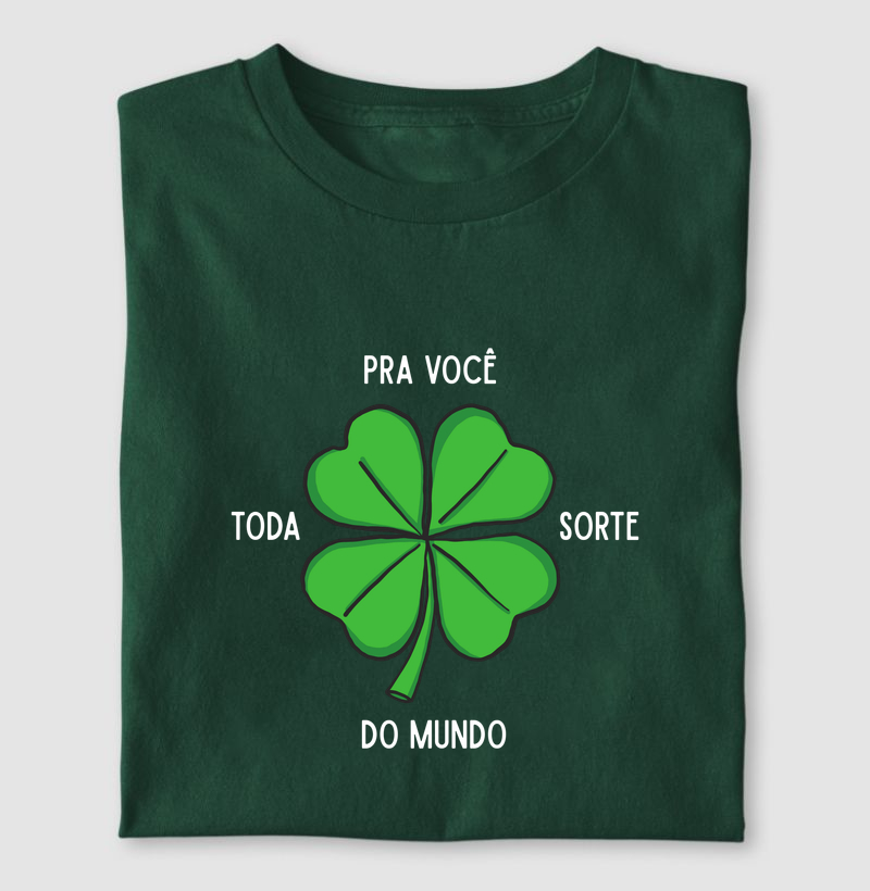 Camiseta Trevo de Quatro Folhas — Sorte, Leveza e Boas Vibrações