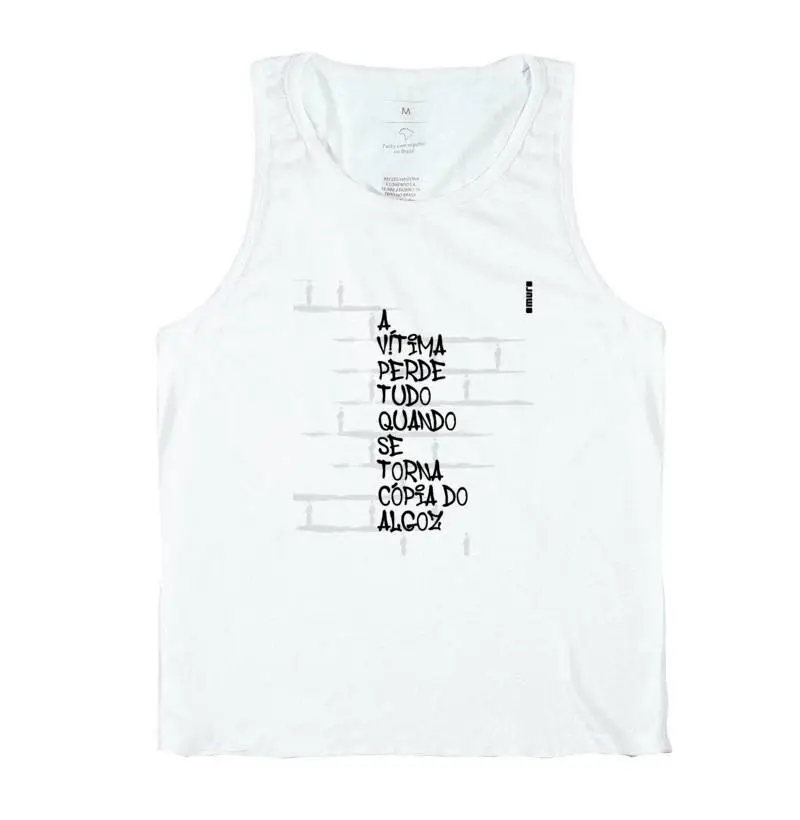 camiseta regata | a vítima perde tudo quando se torna cópia do algoz