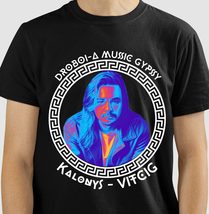 DROBOI-A. T-SHIRT Black Rom - Coleção CLUBES VITCIG