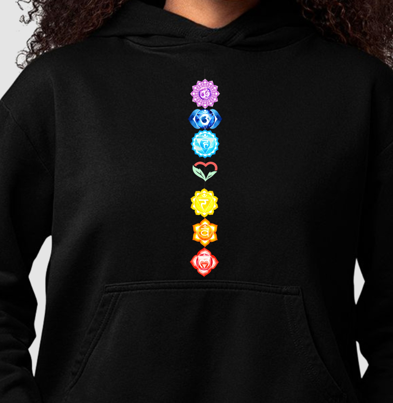 YOGA chakras - Moletom Hoodie sem cadarço