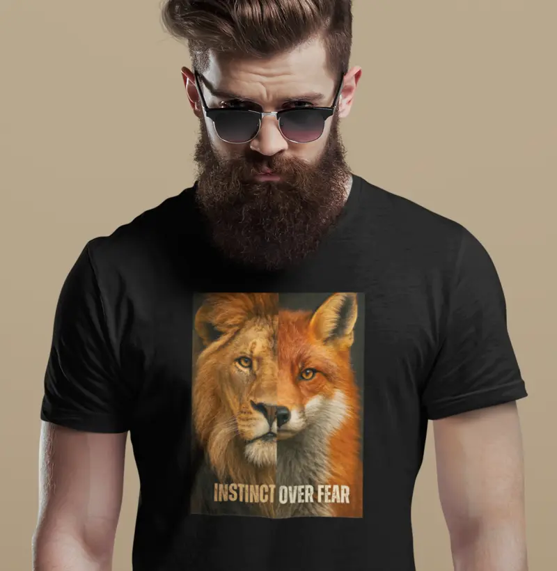 Camiseta Instinct over fear (instito acima do medo) | 100% algodão