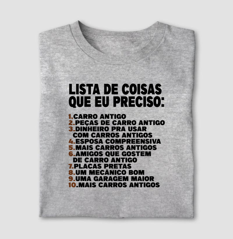 LISTA DE COISAS QUE PRECISO