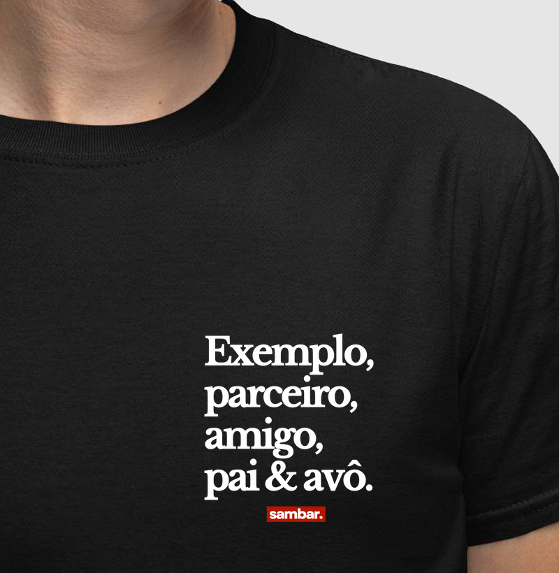Exemplo, parceiro, amigo & pai & avô. - Bolso