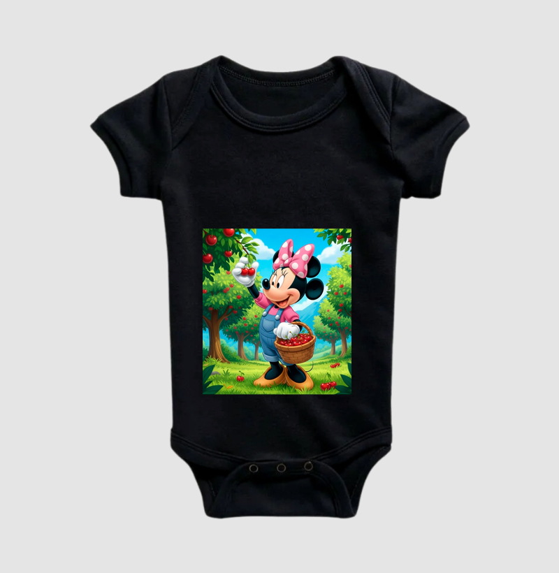 Minnie colhendo maça