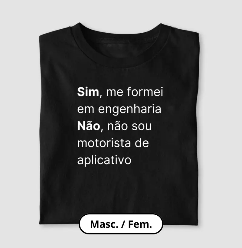 Não sou motorista de aplicativo