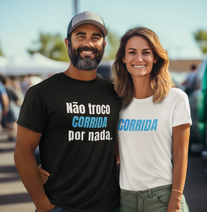 Camiseta Não troco corrida por nada!