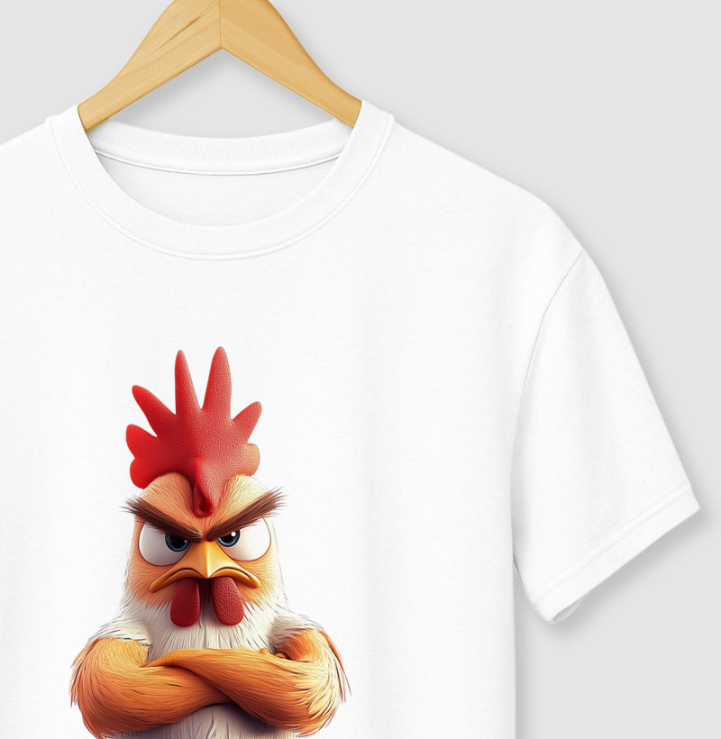 Camiseta com estampa geek - Frango bravo