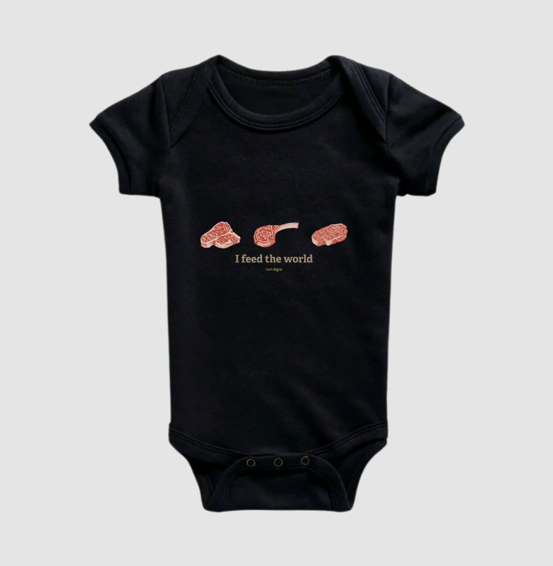 Body Infantil Beef agro - Eu alimento o Mundo
