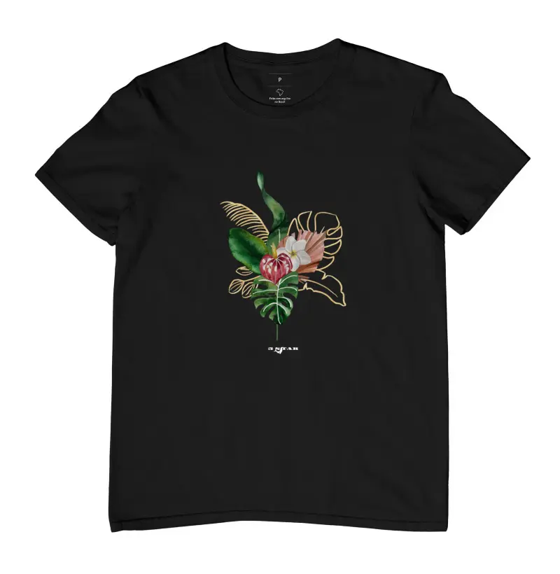 Camiseta Ramo de Folhas Aquarela