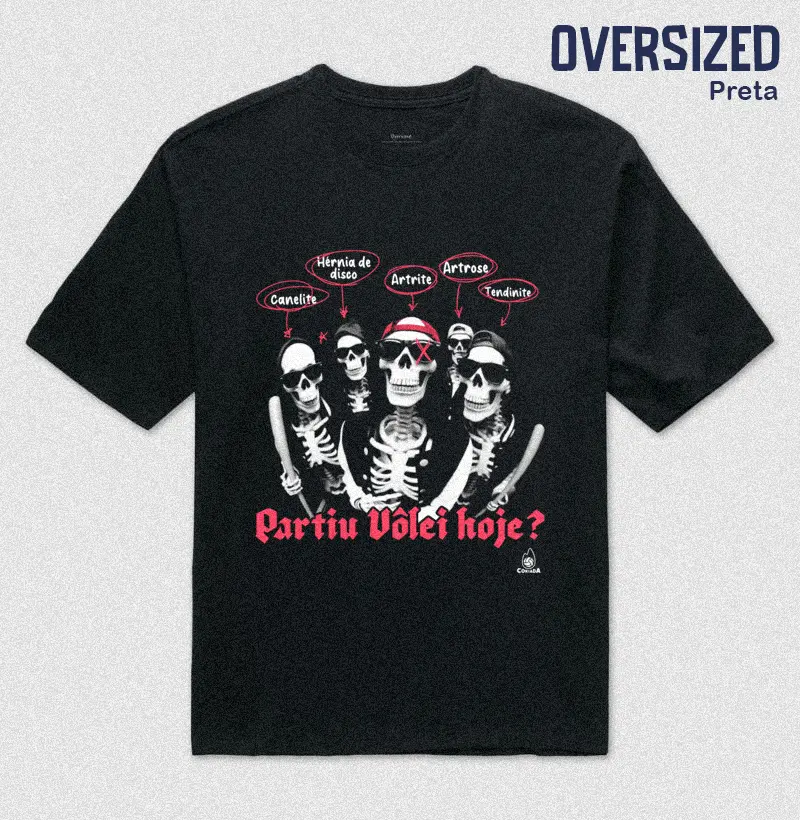 Partiu vôlei hoje! Vermelha - Oversized