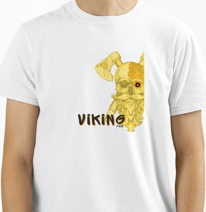 camiseta caveira viking