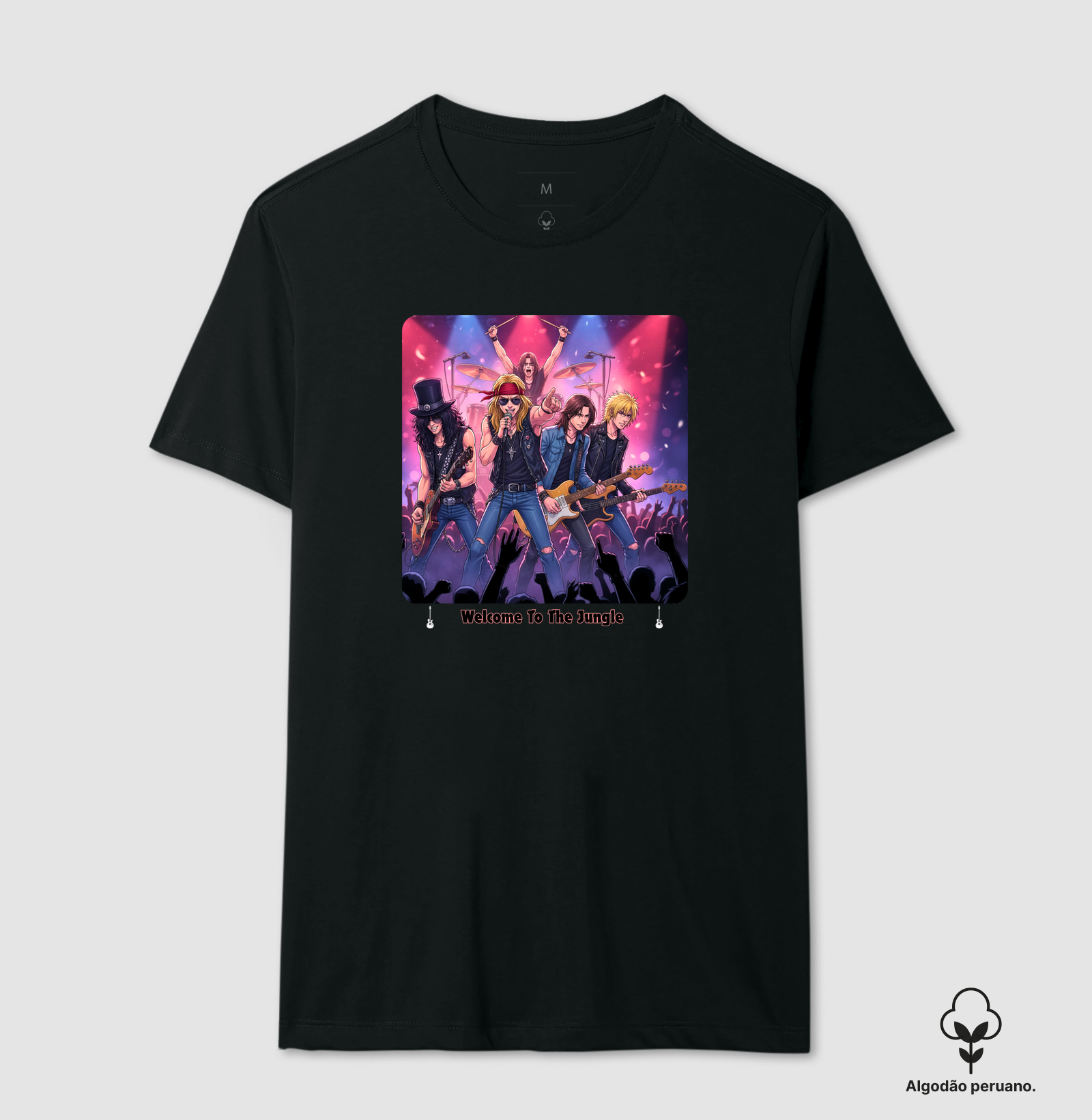 Camisa Banda em Anime – Estilo Exclusivo para Fãs de Rock