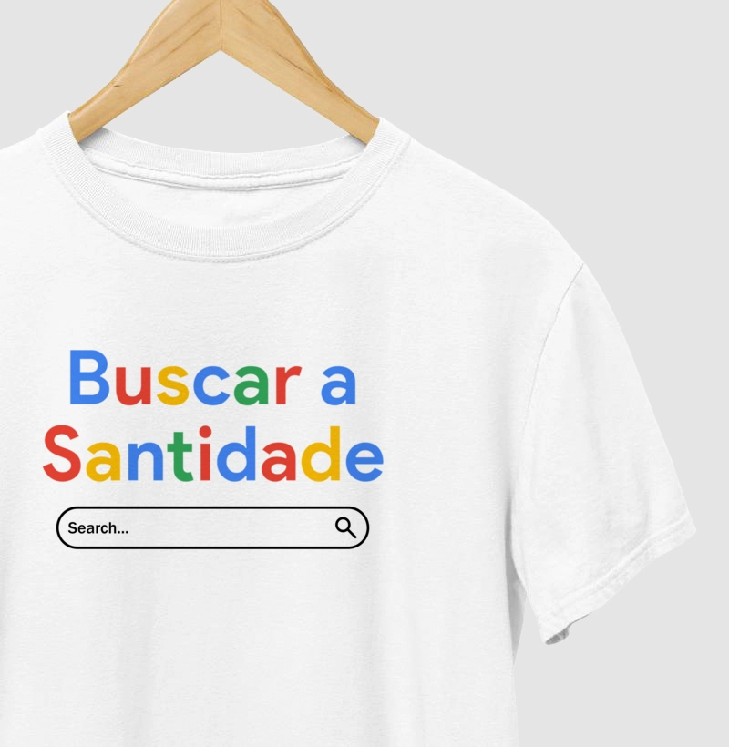 Camiseta Básica de Algodão "Buscar"