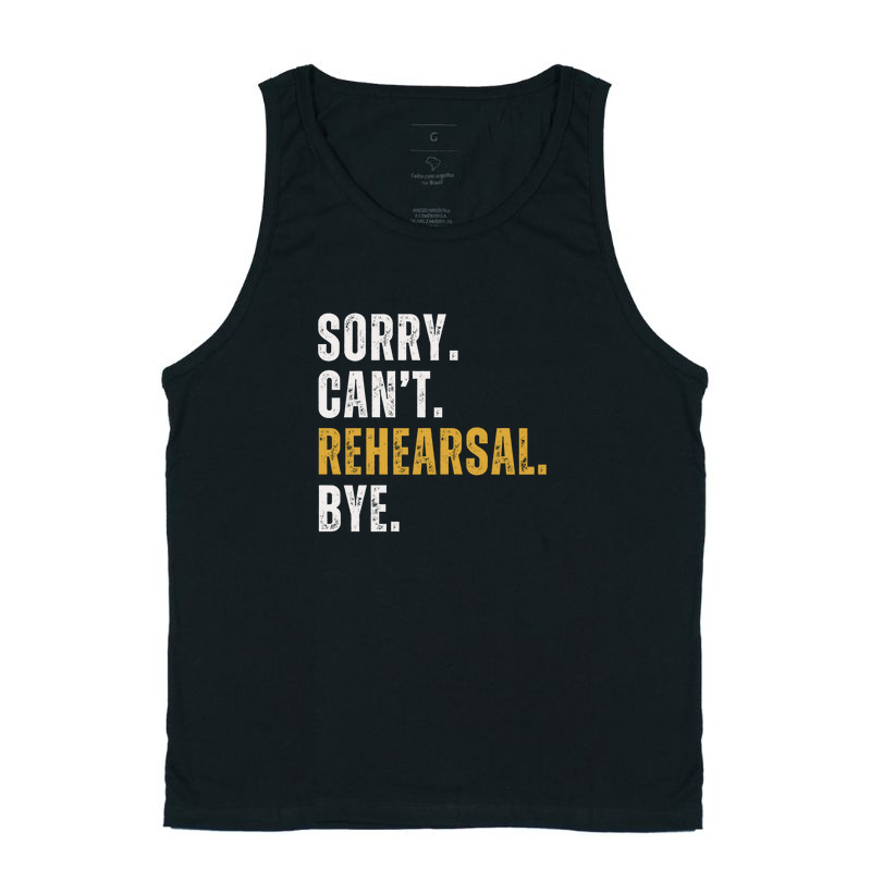 SORRY. CAN'T. REHEARSAL. BYE.