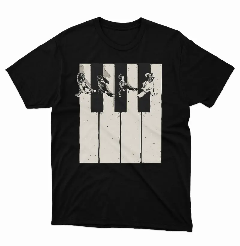 Camiseta Abbey Road em Teclas 