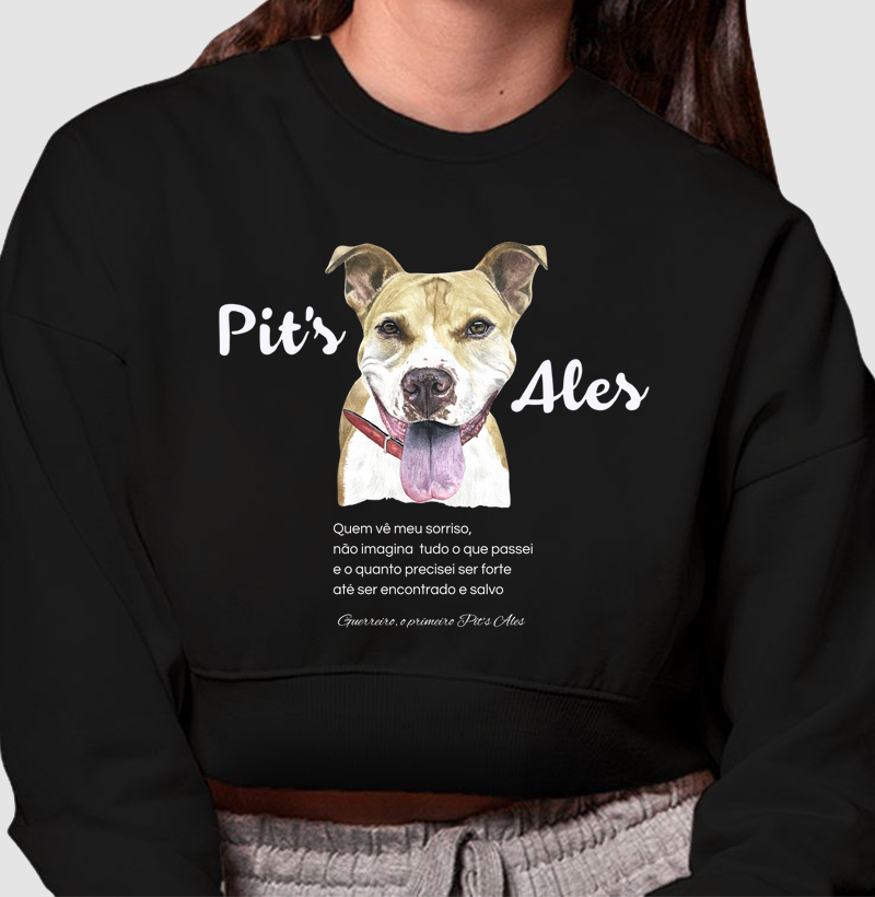 Moletom Cropped Guerreiro Pintura