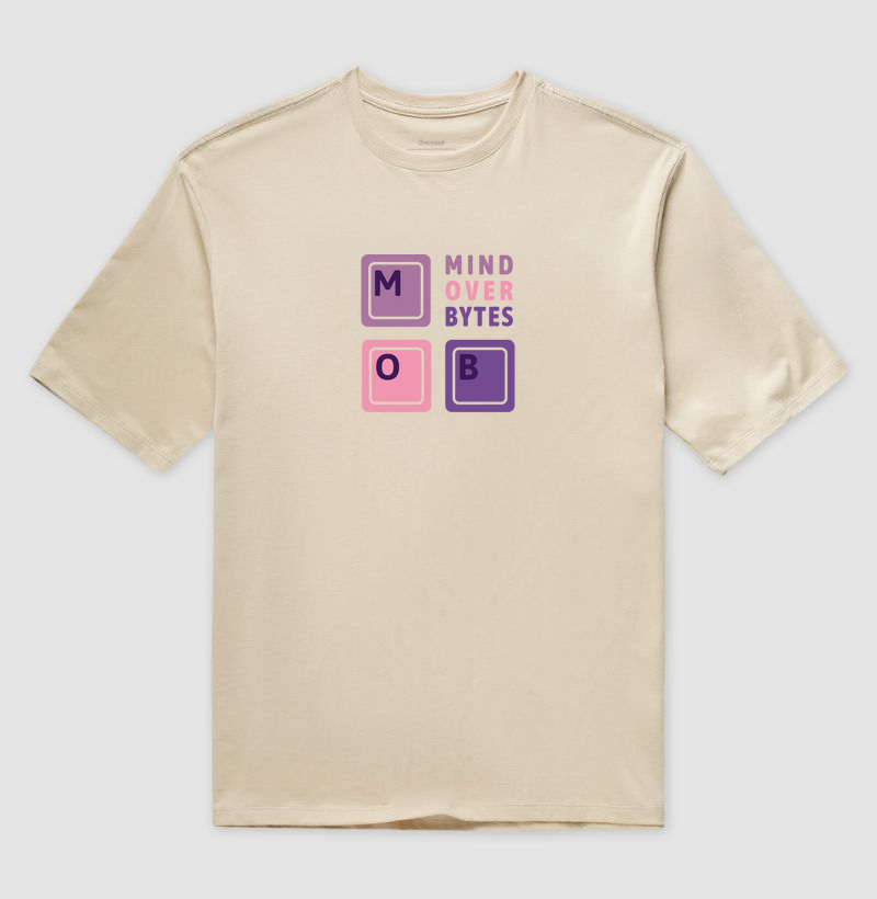 Mind Over Bytes: Camiseta Oversized - Estampa para Mentes Criativas