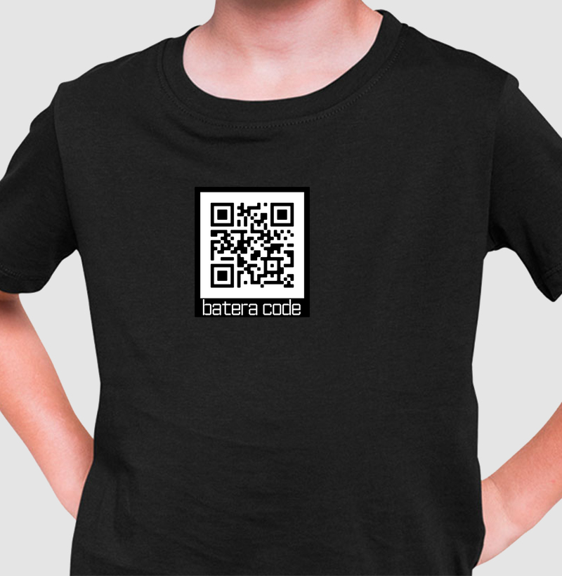 Camiseta Infantil Batera QR Code