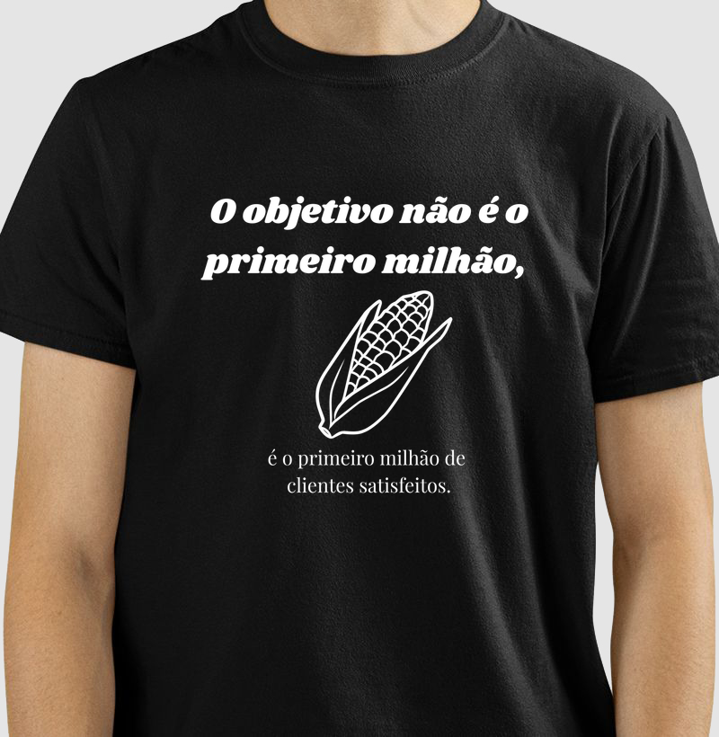 O objetivo não é o primeiro milhão, é o primeiro milhão de clientes satisfeitos.
