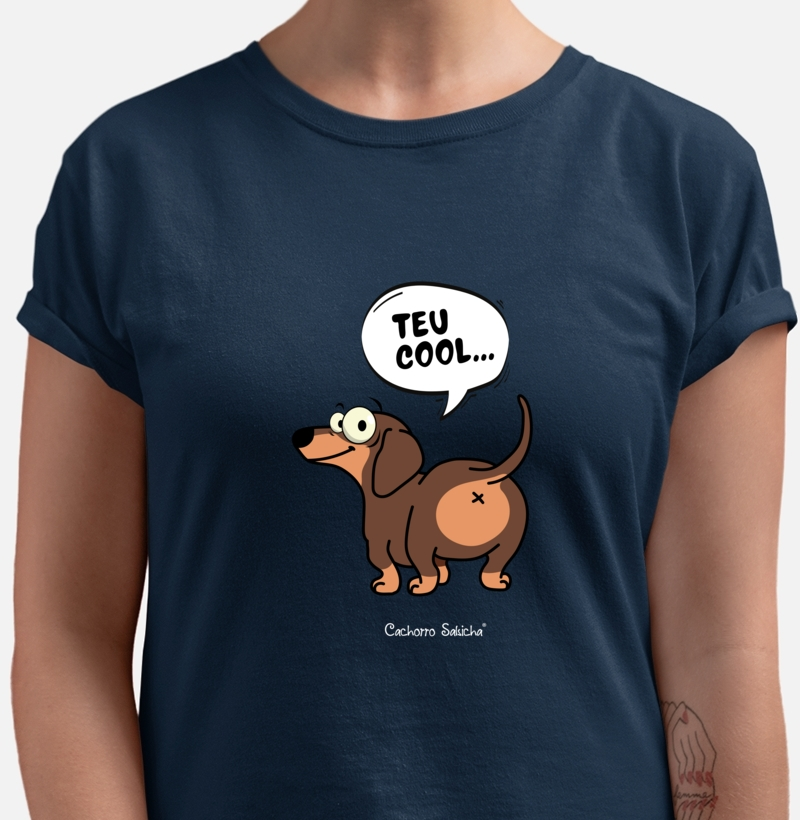 Camiseta Cachorro Salsicha - teu cool cares