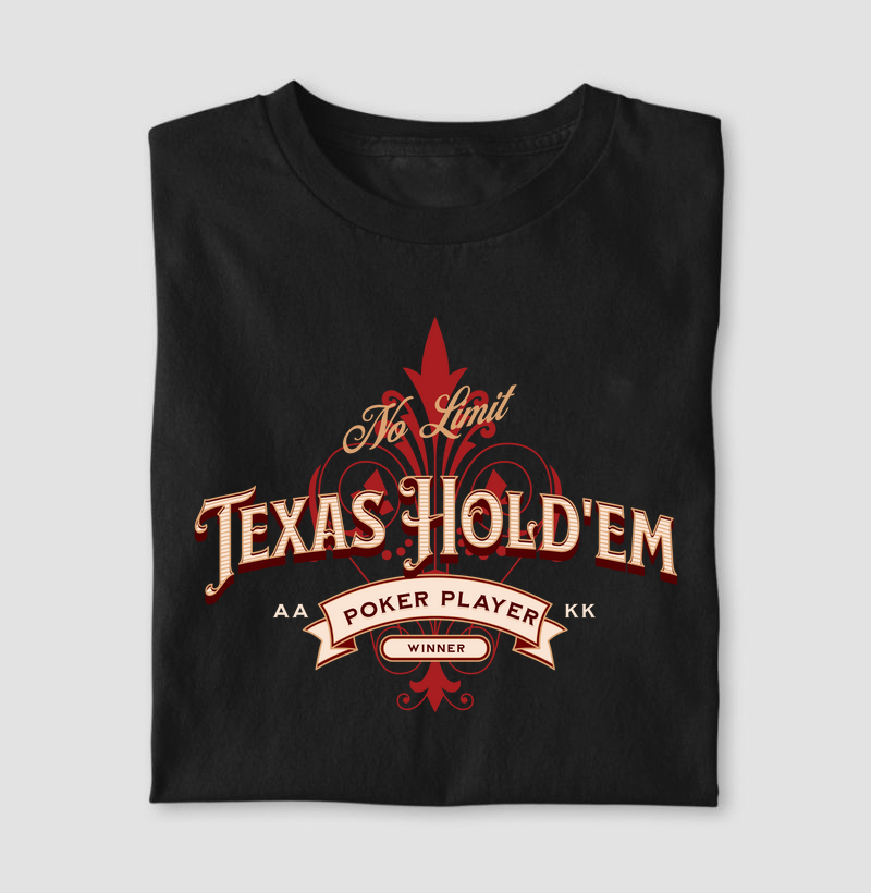 Camiseta "Texas Hold'em – No Limit"