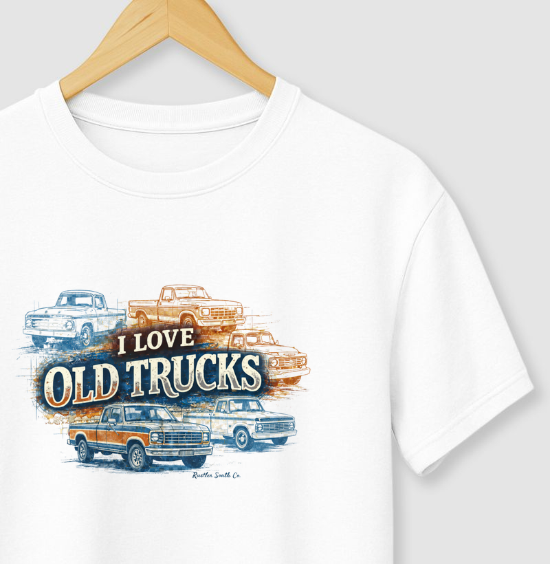 Camiseta I Love Old Trucks